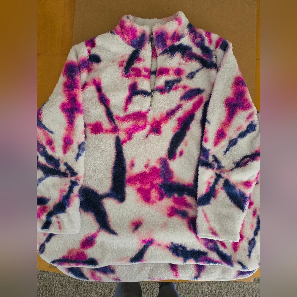 Livi Active Pink and Black Tie-Dye Cardigan